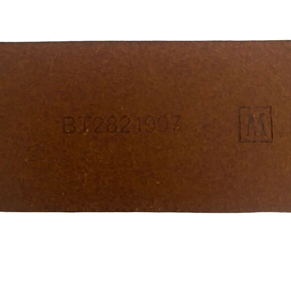 Vintage 90s Fossil Genuine Leather Embossed Stitched Belt Size Medium main image 6
